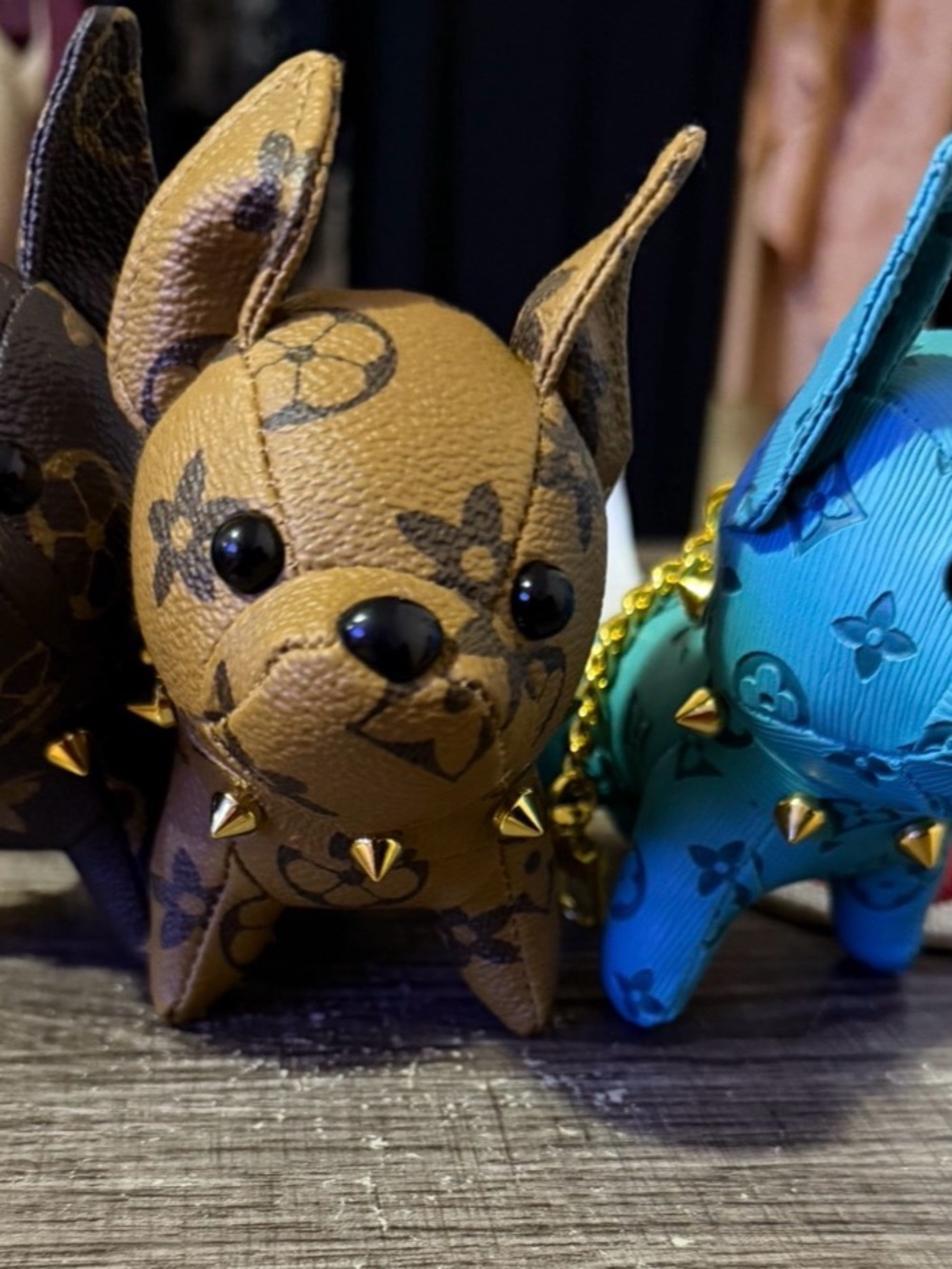 Multi Colored Designer-Style Dog Figurine Accessory - Picture 4 of 4